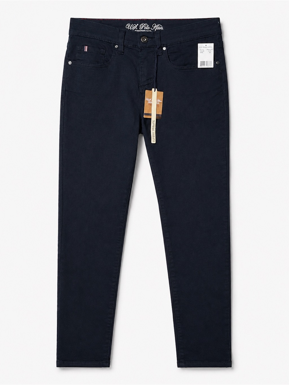 NWT U.S. Polo Assn Darlington Skinny Pants Black Size 7/8